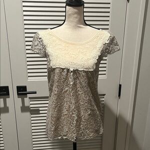 HD in Paris Cream Lace Blouse